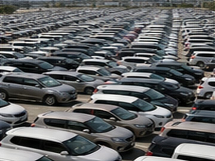 Large vehicle storage yard in Japan for export sourcing