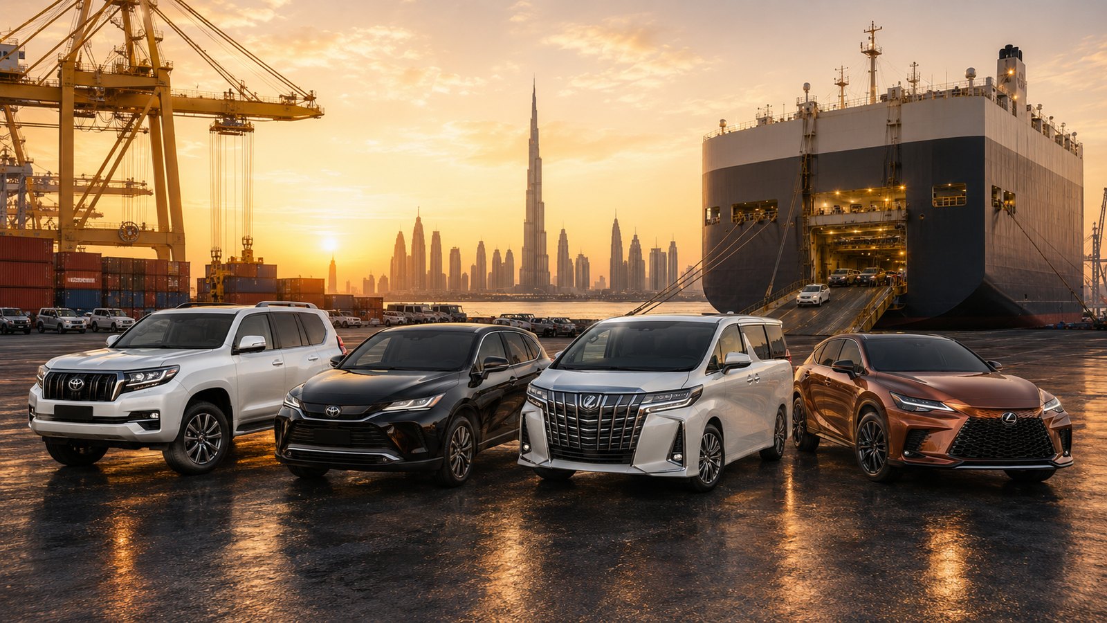 Prado Harrier Alphard Lexus export lineup